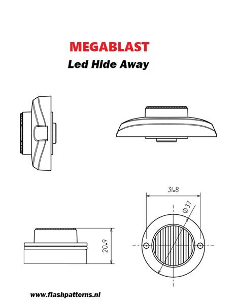 Grote foto megablast led flitser ecer65 super fel 12 24v. auto onderdelen overige auto onderdelen