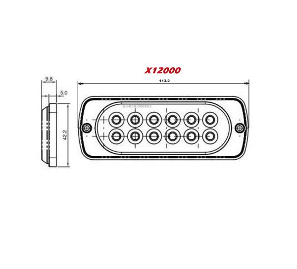 Grote foto led flitser hoog kwaliteit ultra dun en super fel 12 x 3 watt hoog intensiteit leds ecer65 12 24v auto onderdelen overige auto onderdelen