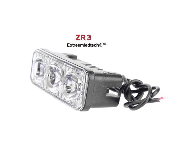 Grote foto zr3 compact super fel led lamp met 3 hoog intensiteit leds 12 24v auto onderdelen overige auto onderdelen