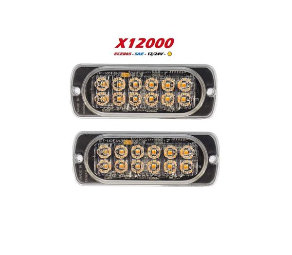 Grote foto elt x12000 led flitser 2 stuks hoog kwaliteit ultra dun en super fel 12 x 3 watt hoog intensiteit le auto onderdelen overige auto onderdelen