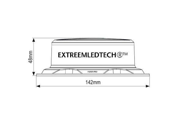 Grote foto 112sr extreem pro led zwaailamp hoog kwaliteit en super fel laag profiel 18 x 3 watt 12 24v ece r65 auto onderdelen overige auto onderdelen