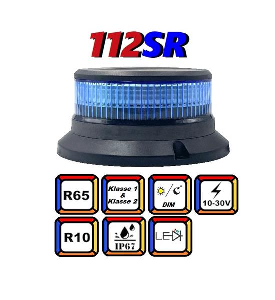 Grote foto 112sr extreem led zwaailamp blauw hoog kwaliteit en super fel 18 x 3 watt 12 24v ece r65 klasse 1 auto onderdelen overige auto onderdelen