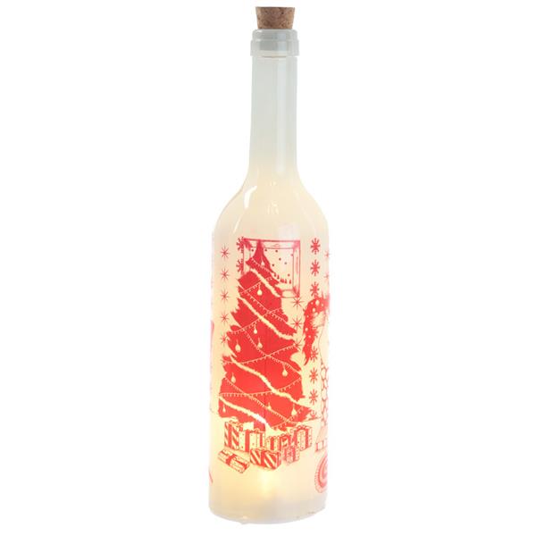 Grote foto fles met led verlichting kerstman diversen overige diversen