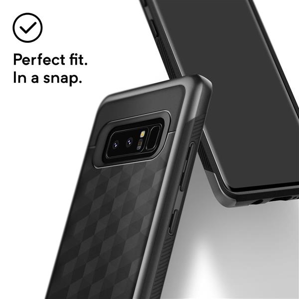 Grote foto note 8 caseology parallax series shock proof tpu grip case black telecommunicatie mobieltjes