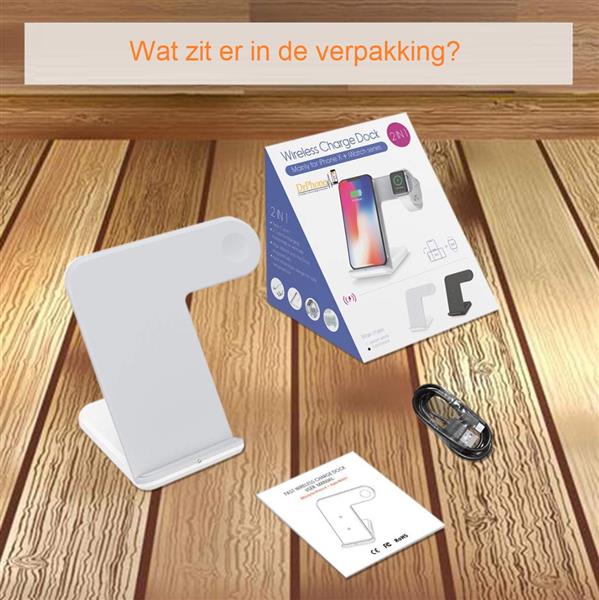Grote foto drphone legend20 2 in 1 pro wireless charge dock draadloze oplader geschikt voor apple watch telecommunicatie opladers en autoladers