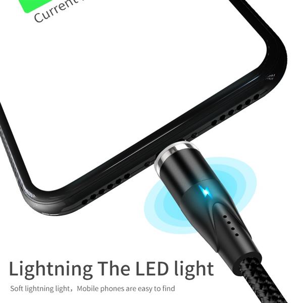 Grote foto drphone magnetische 360 type c 3a usb c kabel snel opladen dataoverdracht met led indicator telecommunicatie opladers en autoladers