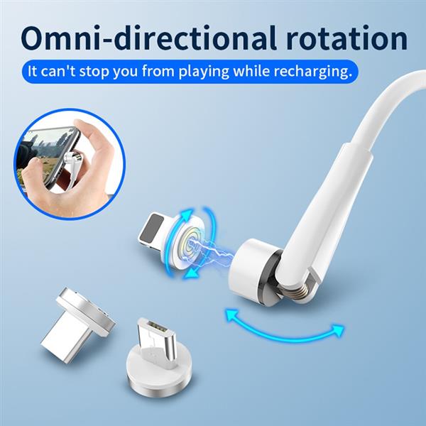 Grote foto drphone omnia 540 3 in 1 micro usb lightning usb c magnetische oplaadkabel oplader 9v ka telecommunicatie opladers en autoladers