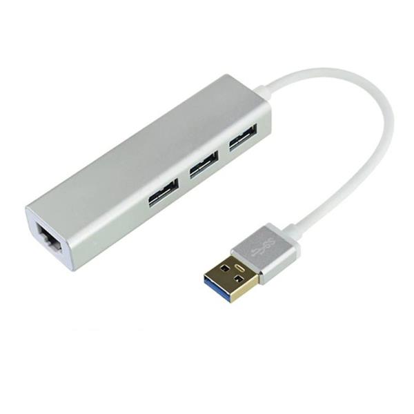 Grote foto drphone ea2 usb 3.0 hub met rj45 gigabit ethernet lan adapter 10 100 1000m gigabit met 3 poorten computers en software overige computers en software