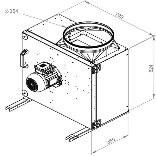 Grote foto ruck rookgas ventilatorbox 200 c 4520 m h mps 315 d2 f4 30 doe het zelf en verbouw luchtverdeeltechniek