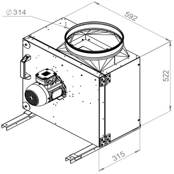 Grote foto ruck rookgas ventilatorbox 200 c 3350 m h mps 280 d2 f4 30 doe het zelf en verbouw luchtverdeeltechniek