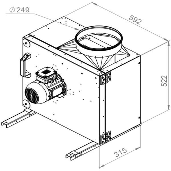 Grote foto ruck rookgas ventilatorbox 200 c 2730 m h mps 250 d2 f4 30 doe het zelf en verbouw luchtverdeeltechniek