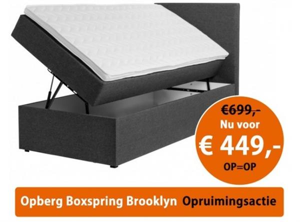 Grote foto opberg boxspring brooklyn 1 persoon antiek en kunst stoelen en banken