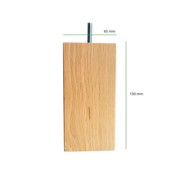 Grote foto losse houten boxspring poten set eikenhout 15 cm 6x huis en inrichting bedden
