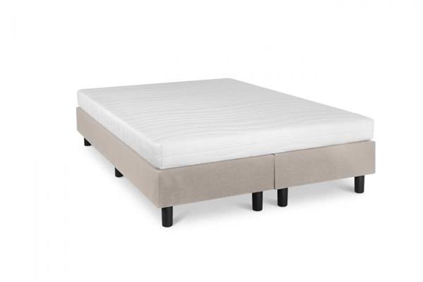 Grote foto boxspring studio luxe pocketvering hr matras beige cr me 90x190 huis en inrichting bedden