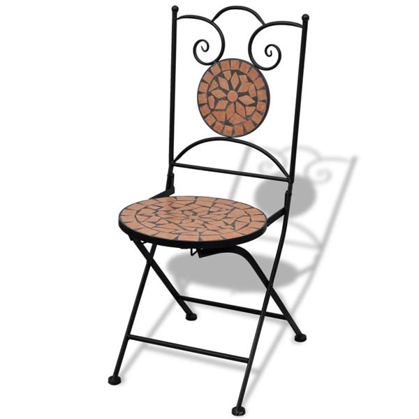 Grote foto vidaxl bistrostoelen inklapbaar 2 st keramiek terracottakleurig tuin en terras tuinmeubelen