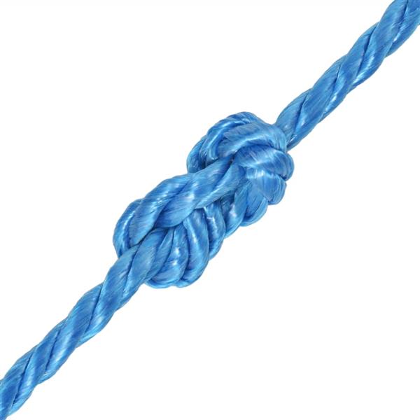Grote foto vidaxl touw gedraaid 10 mm 100 m polypropyleen blauw doe het zelf en verbouw materialen en producten