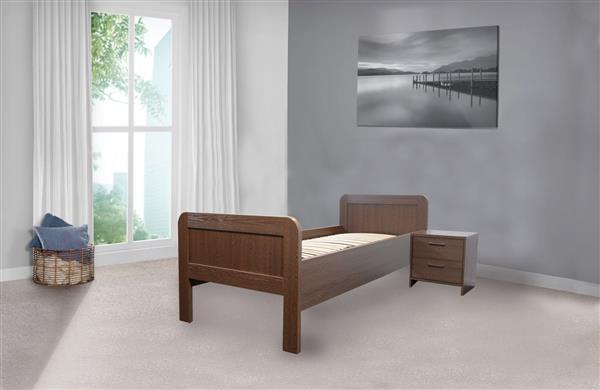 Grote foto john seniorenbed 90x200 walnoot bk beds antiek en kunst stoelen en banken