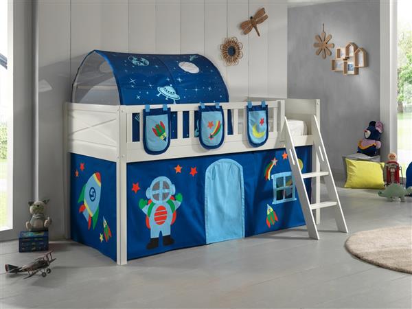 Grote foto scott halfhoogslaper 90x200 wit vipack kinderen en baby complete kinderkamers