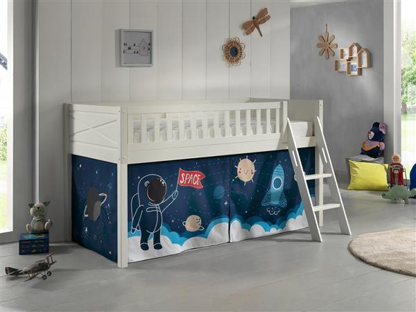 Grote foto scott halfhoogslaper 90x200 wit vipack kinderen en baby complete kinderkamers