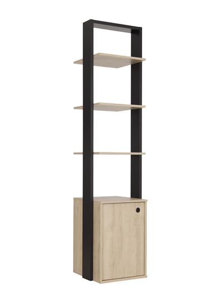 Grote foto duplex hoekstapelbed met bureau 90x200 naturel zwart gami huis en inrichting bedden
