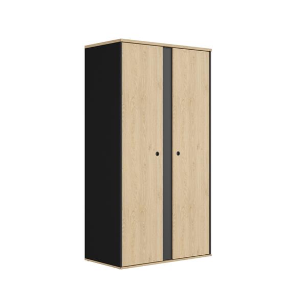 Grote foto duplex hoekstapelbed met bureau 90x200 naturel zwart gami huis en inrichting bedden