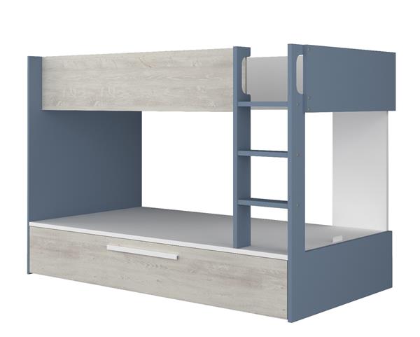 Grote foto jules stapelbed met slaaplade 90x200 blauw trasman huis en inrichting bedden