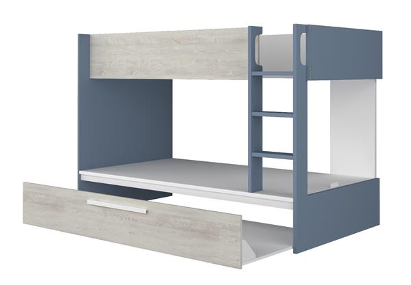 Grote foto jules stapelbed met slaaplade 90x200 blauw trasman huis en inrichting bedden