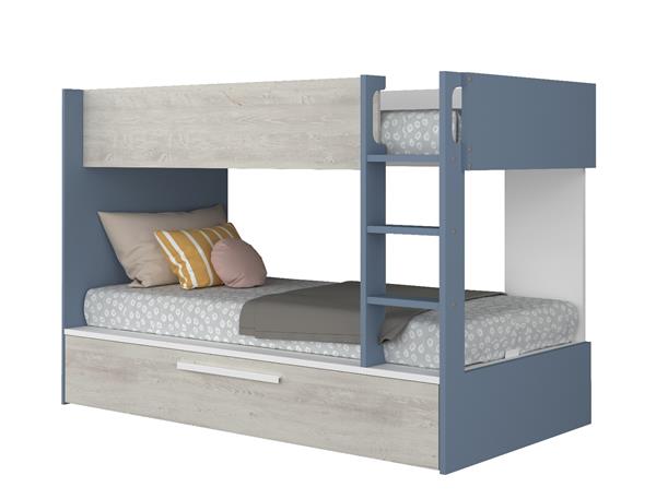 Grote foto jules stapelbed met slaaplade 90x200 blauw trasman huis en inrichting bedden