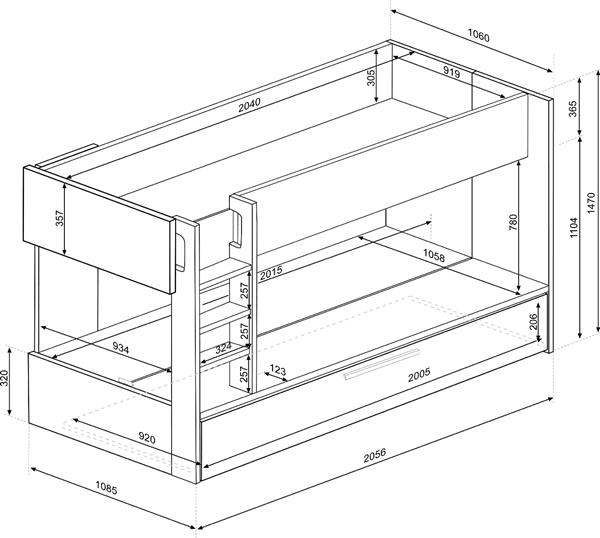 Grote foto jules stapelbed met slaaplade 90x200 oudroze trasman huis en inrichting bedden