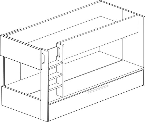 Grote foto jules stapelbed met slaaplade 90x200 antraciet trasman huis en inrichting bedden