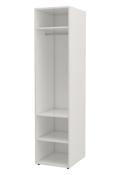 Grote foto neo hoogslaper met bureau en twee kledingkasten 90x200 wit grijs almila kinderen en baby complete kinderkamers