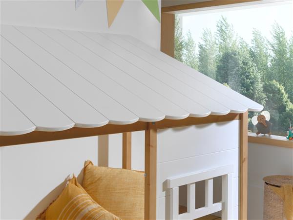 Grote foto huisbed met wit dak 90x200 wit grenen vipack antiek en kunst stoelen en banken