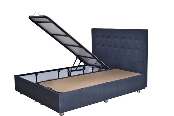 Grote foto boxspring met opbergruimte luxe pocket matras knopen huis en inrichting bedden