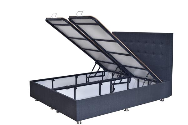 Grote foto boxspring met opbergruimte luxe pocket matras knopen huis en inrichting bedden