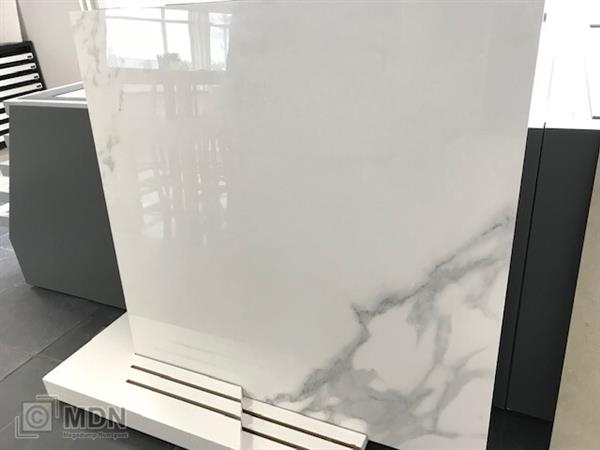 Grote foto marmer look carrara vloertegels keramiek 120x120 cm 2 88m doe het zelf en verbouw tegels