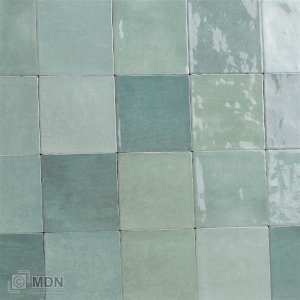 Grote foto zellige verde 10x10 turquoise mix wandtegels 0 76m doe het zelf en verbouw tegels