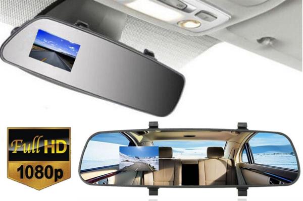 Grote foto dashcam achteruitkijkspiegel spiegel camera binnenspeigel full hd 1080p audio tv en foto algemeen