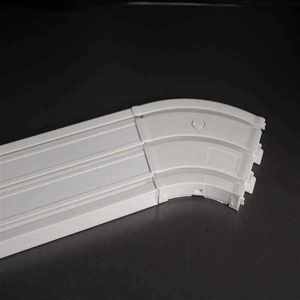 Grote foto gordijnrail kunststof hoek 3 rij 45 graden huis en inrichting gordijnen en lamellen