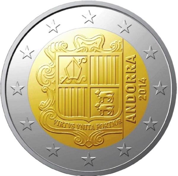 Grote foto andorra 2 euro 2014 normaal verzamelen munten overige
