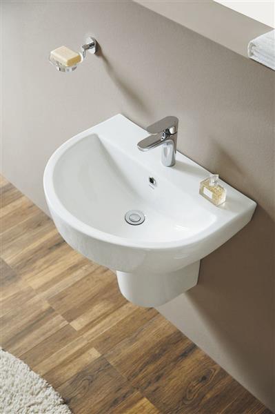 Grote foto fold wastafel 60x45 wit doe het zelf en verbouw sanitair