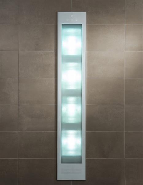 Grote foto sunshower square deluxe white inbouw infrarood en uv beauty en gezondheid zonnebanken
