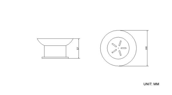 Grote foto ida vrijstaande glazen zeepschaal chroom doe het zelf en verbouw sanitair