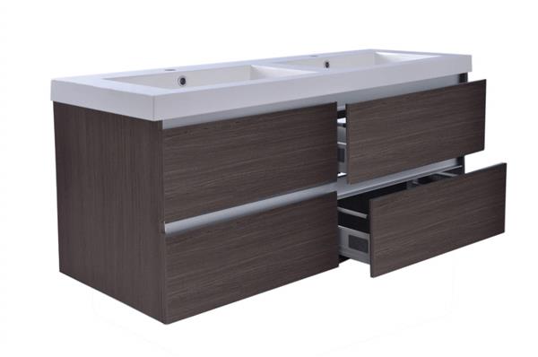 Grote foto vision losse dubbele kunstmarmer wastafel 120x47 wit doe het zelf en verbouw sanitair