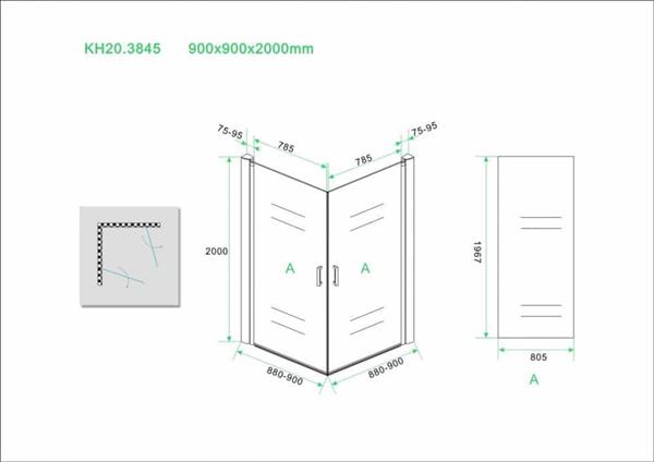 Grote foto dubbele swingdeur 8mm nano doe het zelf en verbouw sanitair