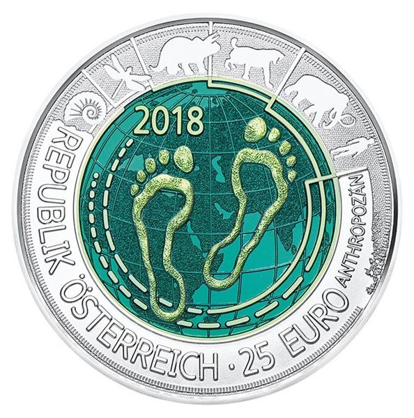 Grote foto oostenrijk 25 euro 2018 antropoceen verzamelen munten overige