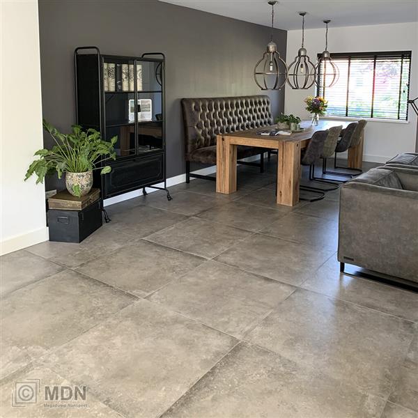 Grote foto vloertegels betonlook taupe 80x80 cm 1 28m doe het zelf en verbouw tegels