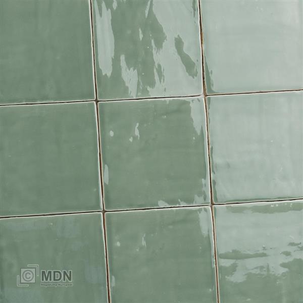 Grote foto oud makkum jade groene handvorm tegels 13x13 cm 0 5m doe het zelf en verbouw tegels
