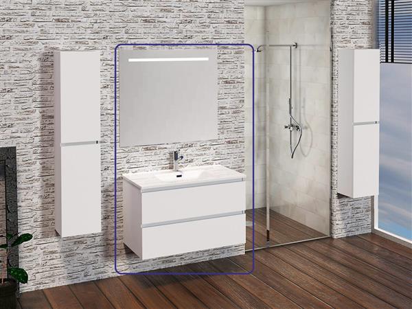 Grote foto sephia compleet badmeubel 80cm mat wit huis en inrichting complete badkamers