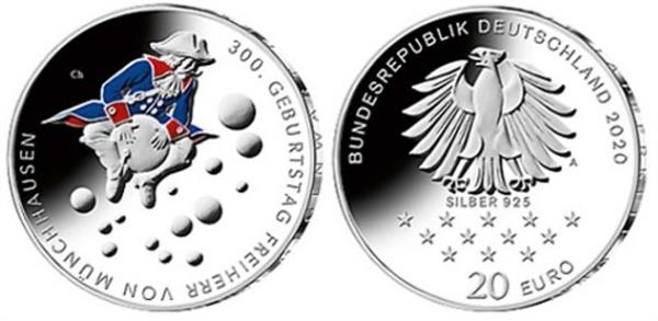 Grote foto duitsland 20 euro 2020 freiherr von m nchhausen verzamelen munten overige