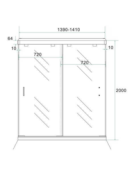 Grote foto dubbele nis schuifdeuren 1400x2000 doe het zelf en verbouw sanitair